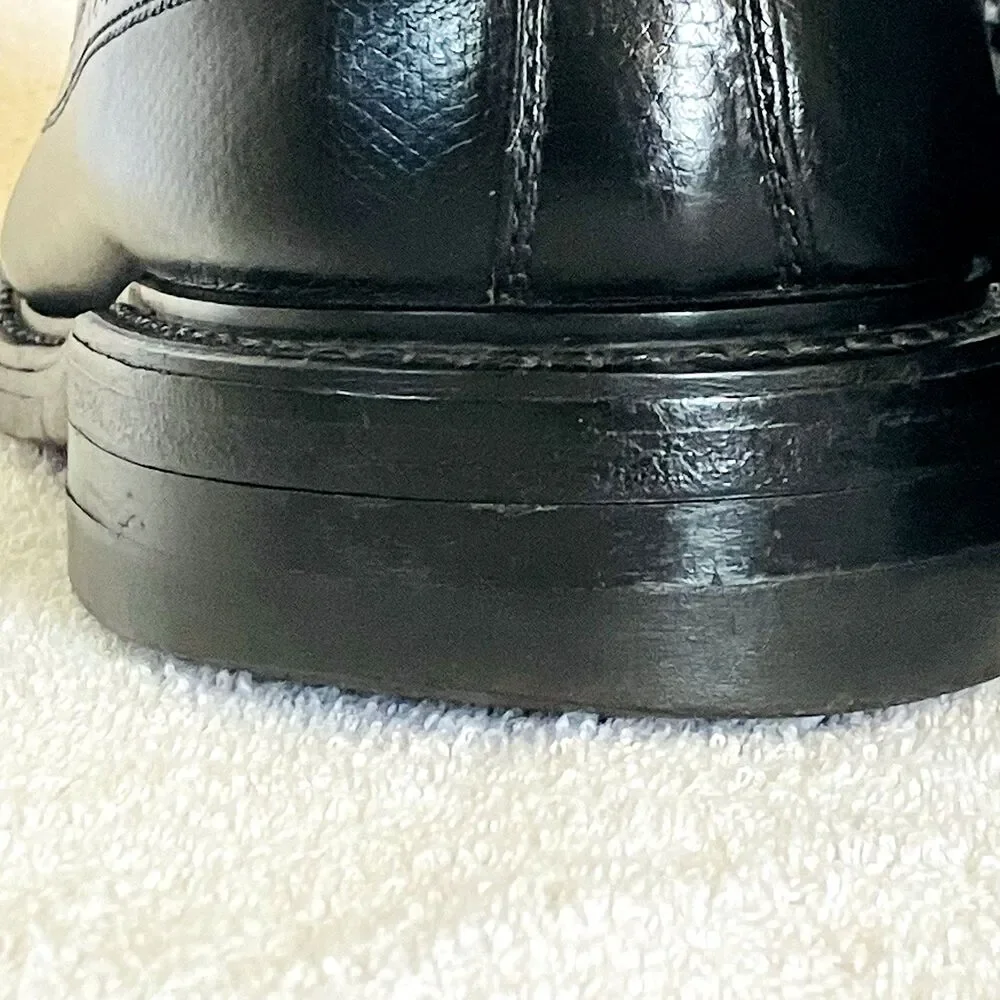 Stafford Imperial Vtg Wingtip Biltrite Leather 10.5 Black Academia Preppy